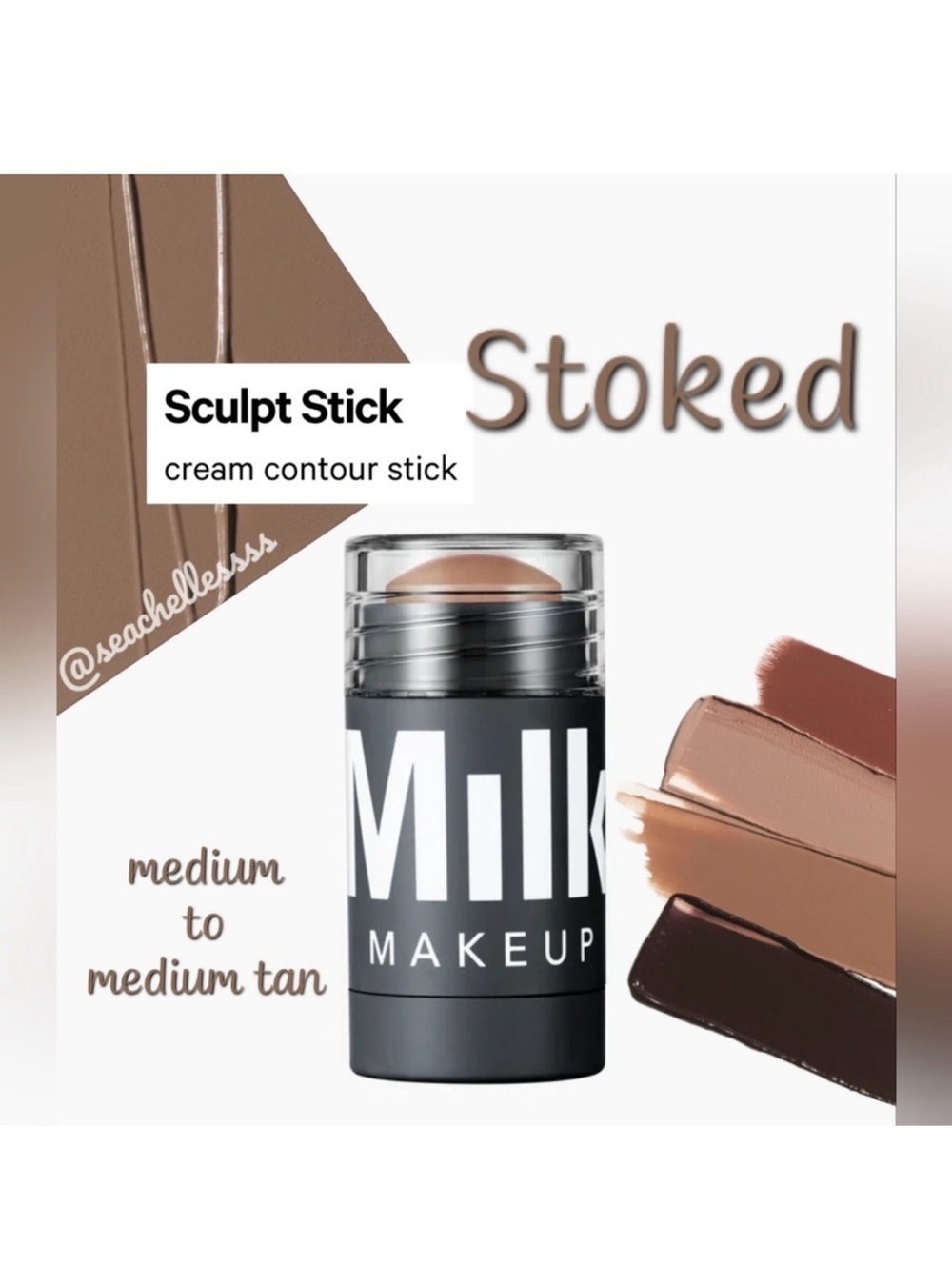 Milk Makeup Sculpt Stick Cream Contour | Stoked | Medium to Medium Tan | BNIB